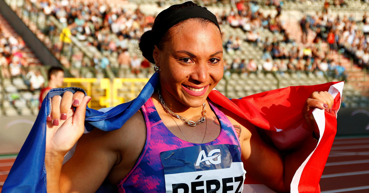 La atleta cubana Yaimé Pérez, tras ganar la Liga de Diamante 2018 © Reuters / Francois Lenoir