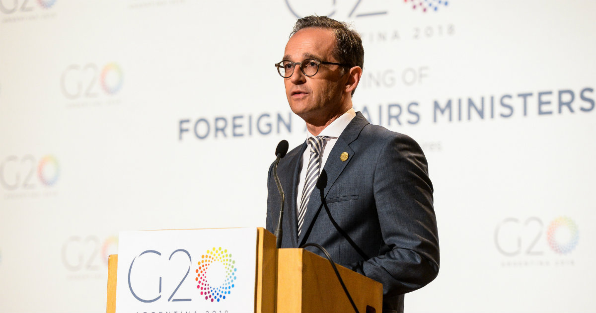 El ministro alemán de Exteriores, Heiko Maas, en una imagen de archivo © Flickr / G20 Argentina