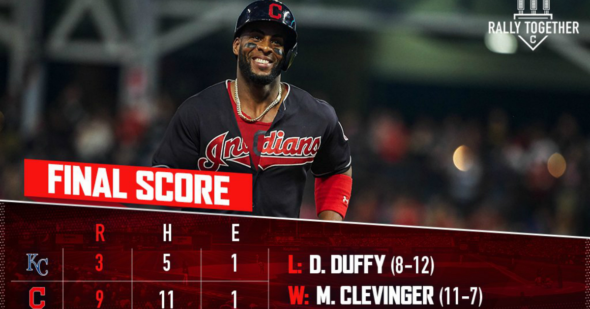 La sonrisa del éxito. © Cleveland Indians/Twitter.