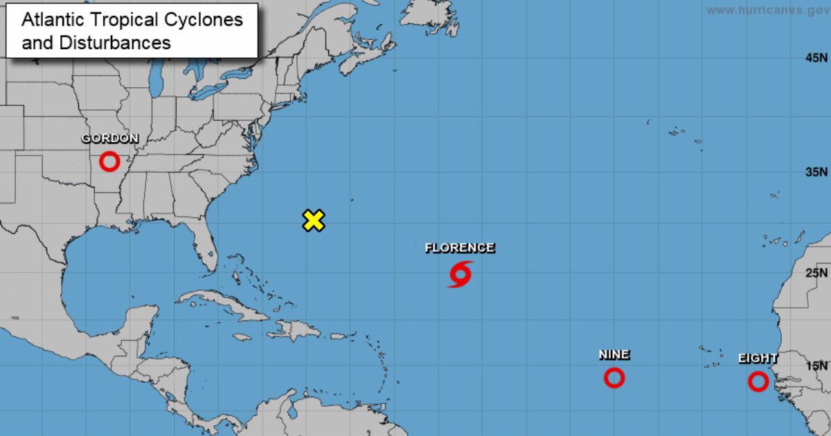 Huracanes ocho y nuevo formados en el Atlántico. © NHC / Twitter