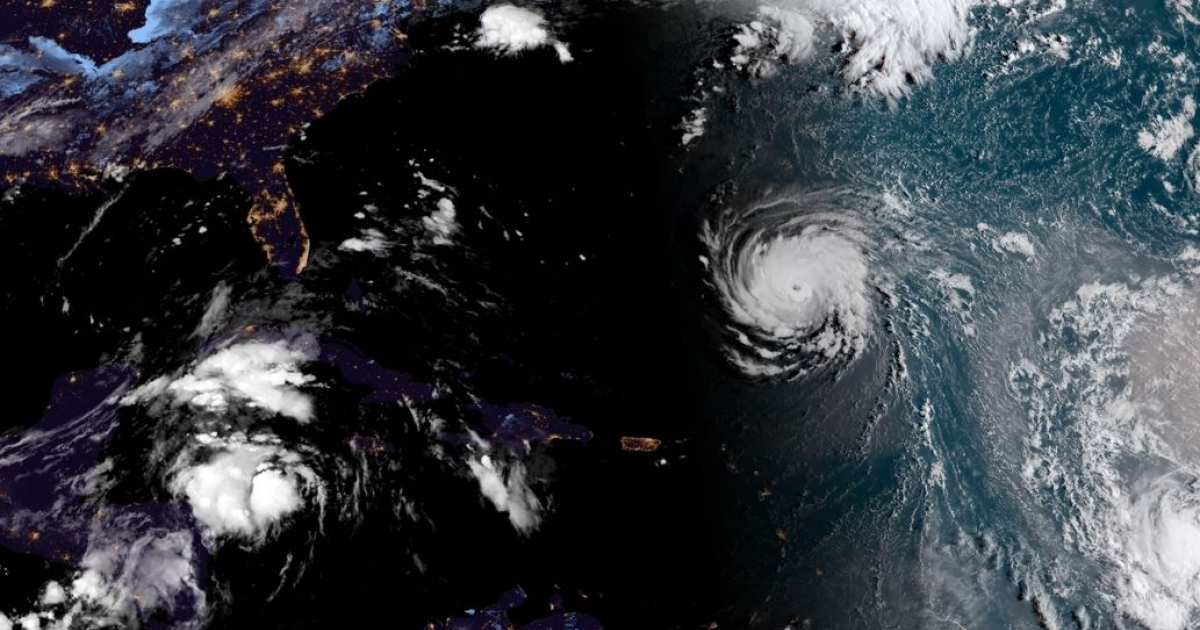 Posición actual del huracán Florence, vista desde el espacio © NHC