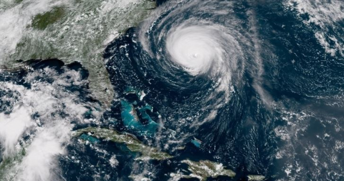 Posición y dirección del huracán Florence desde el espacio © NHC