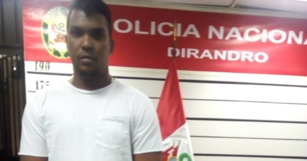 Cubano detenido con droga en Perú. © Policía Nacional Dirandro / Twitter