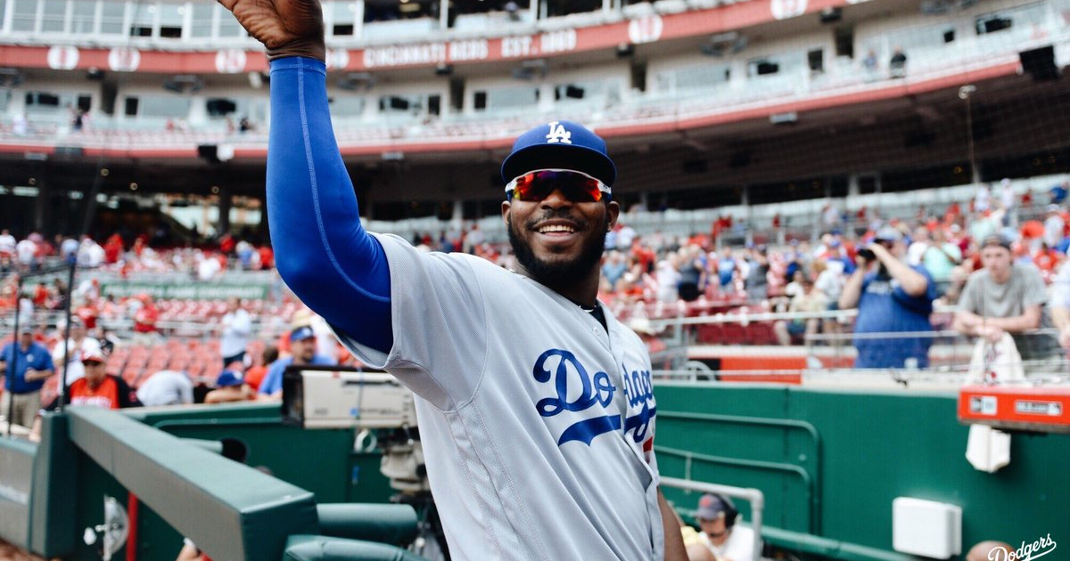 El sensacional Puig encabeza a los cubanos en OPS. © LA Dodgers/Twitter.