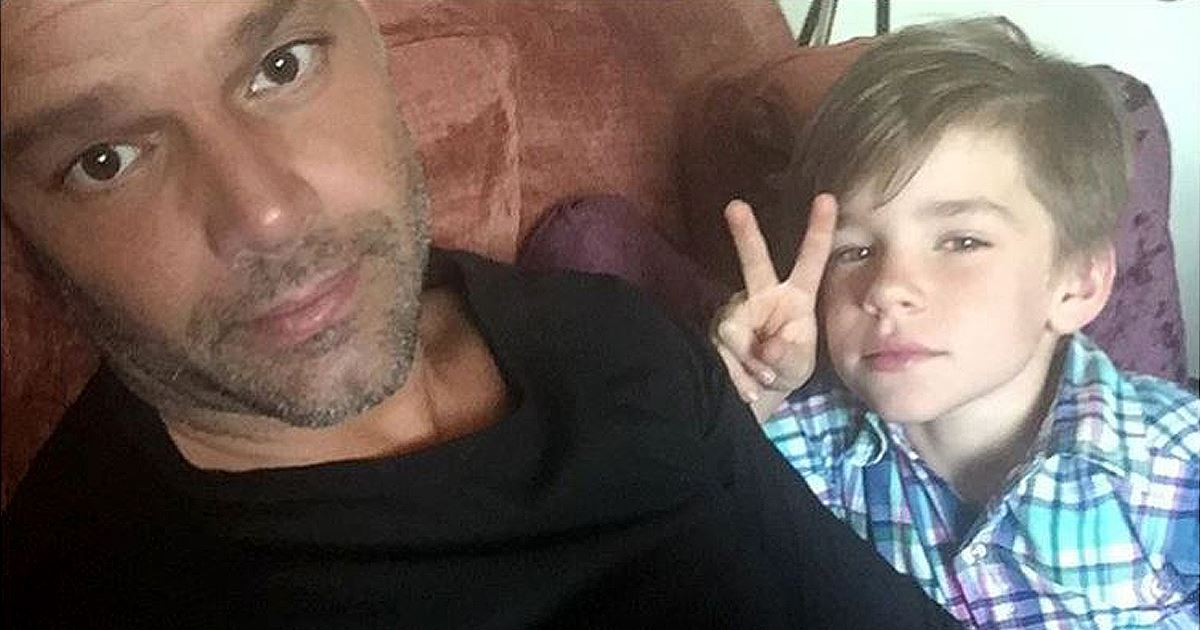 Ricky Martin, con uno de sus hijos. © Instagram / Ricky Martin