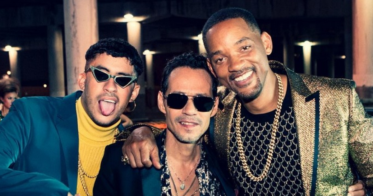 Bad Bunny, Marc Anthony y Will Smith © Instagram / Will Smith