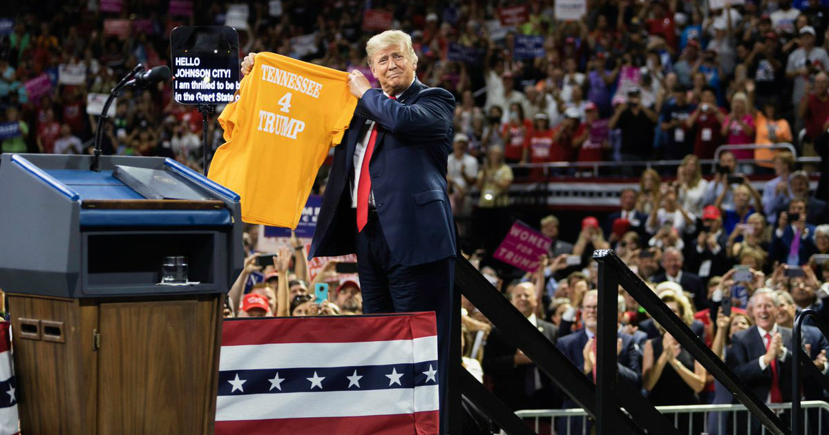 Domald Trump, durante un acto en Tennesseee. © Donald Trump / Twitter.