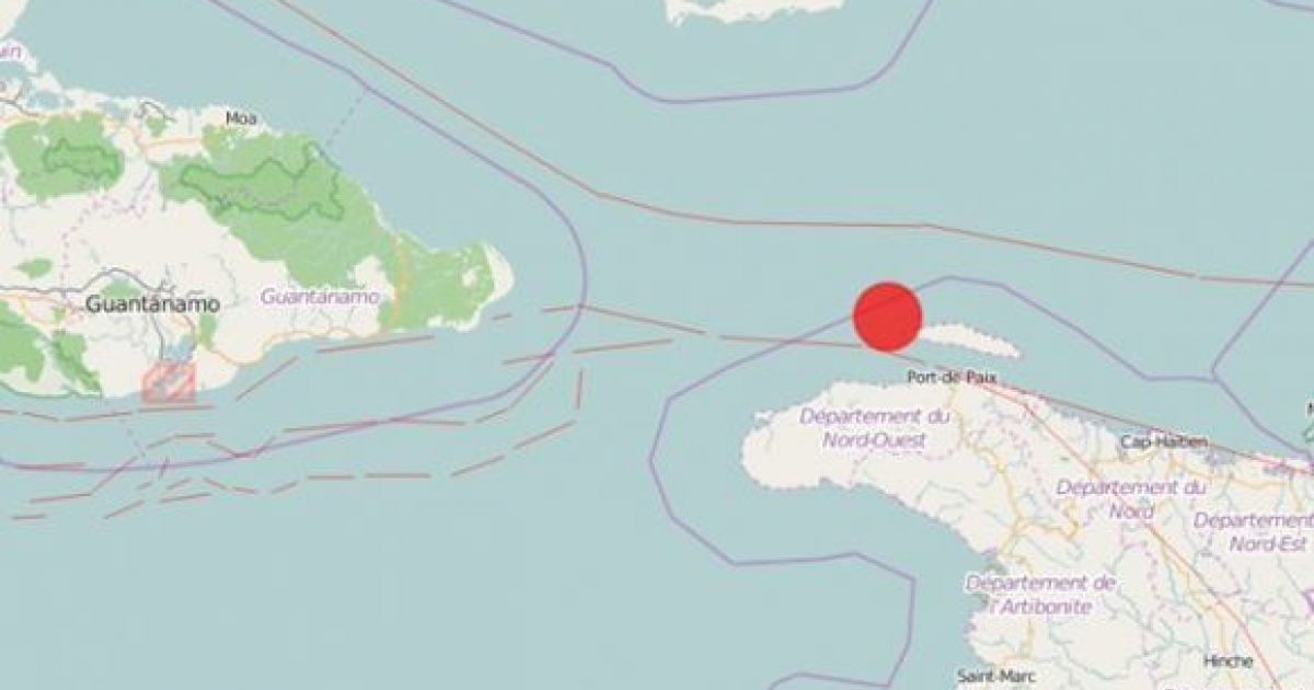 Zona dónde se registró el sismo perceptible en territorio cubano © Cubadebate