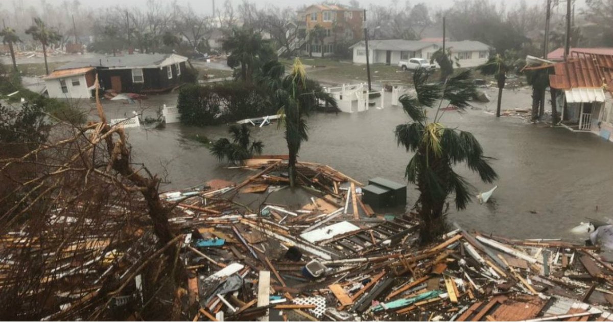 Imágenes de la devastación dejada a su paso por el huracán Michael © Twitter/ginger-zee