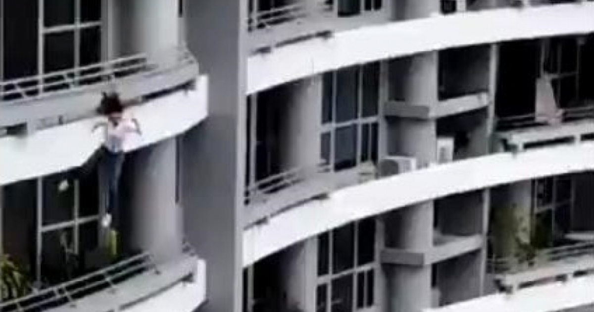 Mujer cae de un balcón de un piso 27 © Montero Oficial/Twitter
