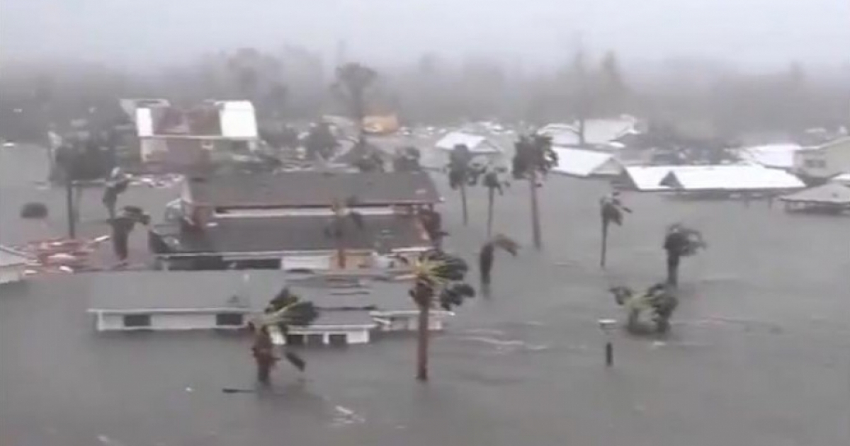 Huracán Michael en Florida © Captura de video en Twitter