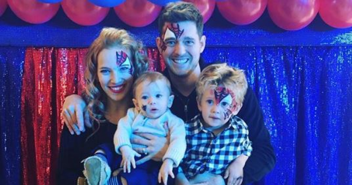 Michael Bublé, Luisana Lopilato con sus dos hijos: Noah y Elias © Instagram / Michael Bublé