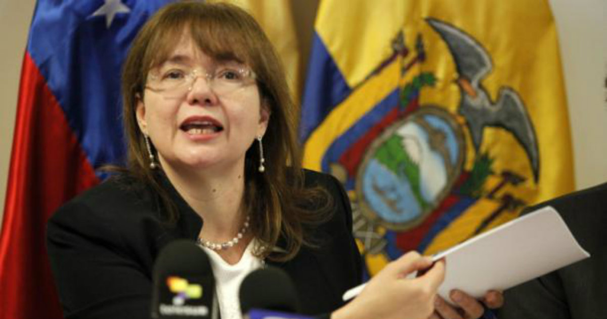 La embajadora de Venezuela en Ecuador, Carol Delgado © Twitter/Carol Delgado