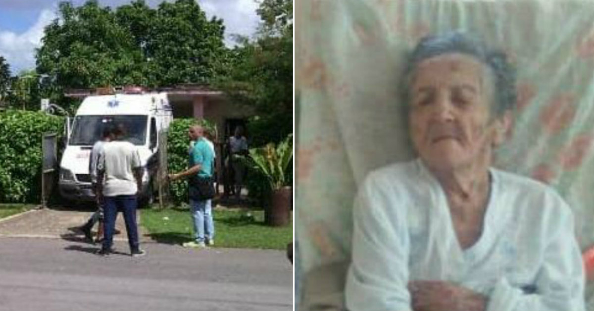 Zoila Batista, desalojada de su casa a sus 102 años. © Facebook Osvaldo González.