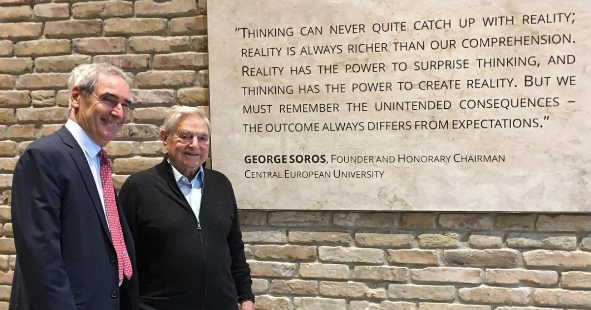 George Soros, en la Universidad Central Europa de Budapest, Hungría. © Instagram / George Soros