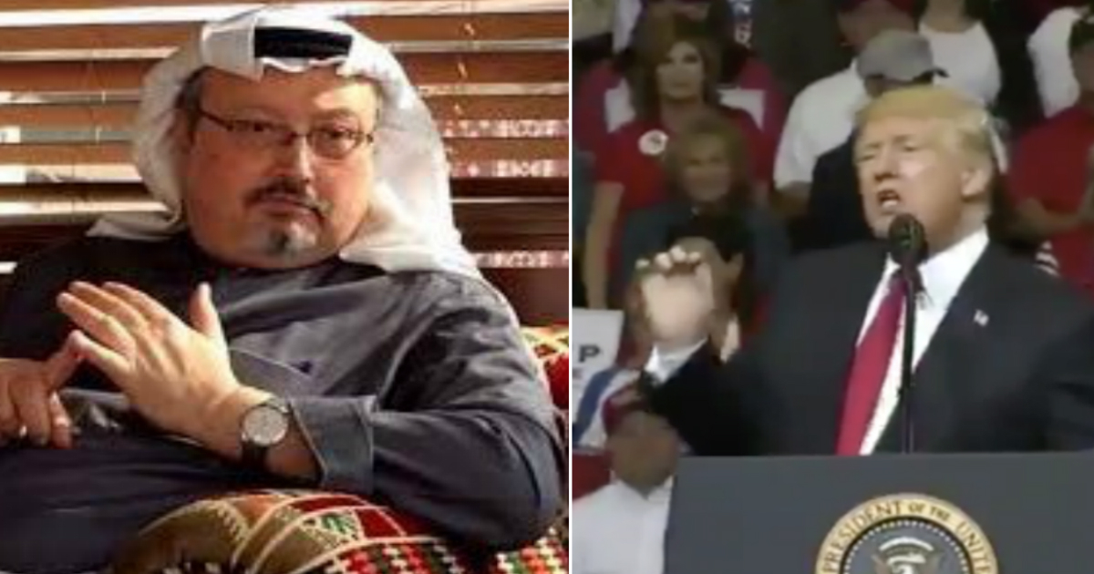 Donald Trum dice que Arabia Saudí tenía "un concepto original muy malo" por el asesinato de Khashoggi. © Twitter / Jamal Khashoggi / C-SPAN