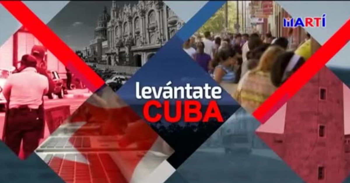 Fotograma de "Levántate Cuba", el programa donde se emitió el reportaje investigado © Twitter Martí Noticias