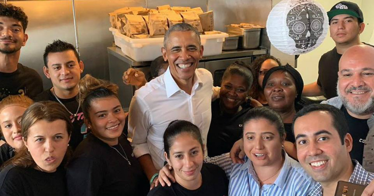 Obama en Coyo Taco de Wynwood, en Miami. © Coyo Taco / Facebook