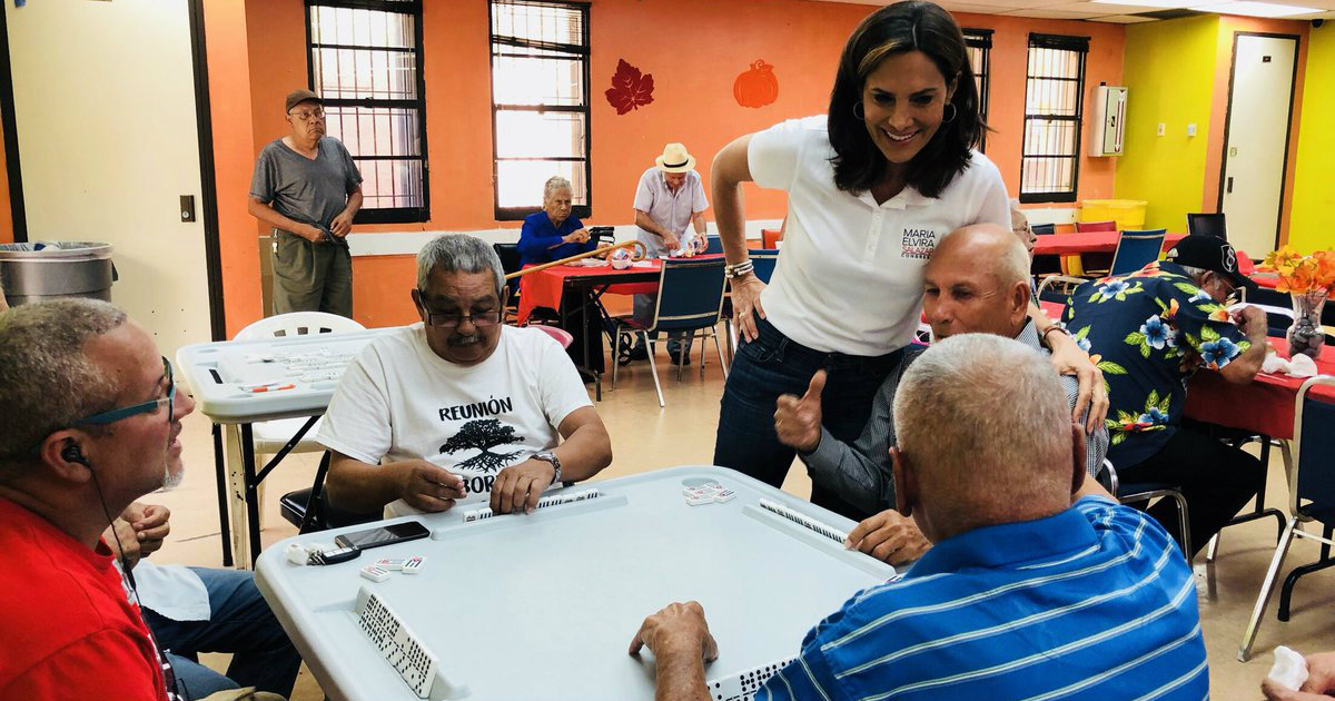 María Elvira Salazar, en campaña. © María Elvira Salazar / Twitter