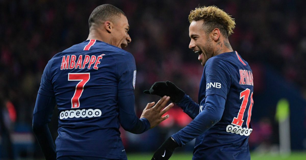 Mbappé (izquierda) y Neymar copan dos de los tres primeros puestos. © Twitter/ Kylian Mbappé
