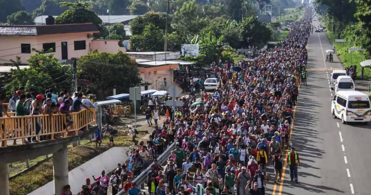 Migrantes hondureños llegan a México © Reuters