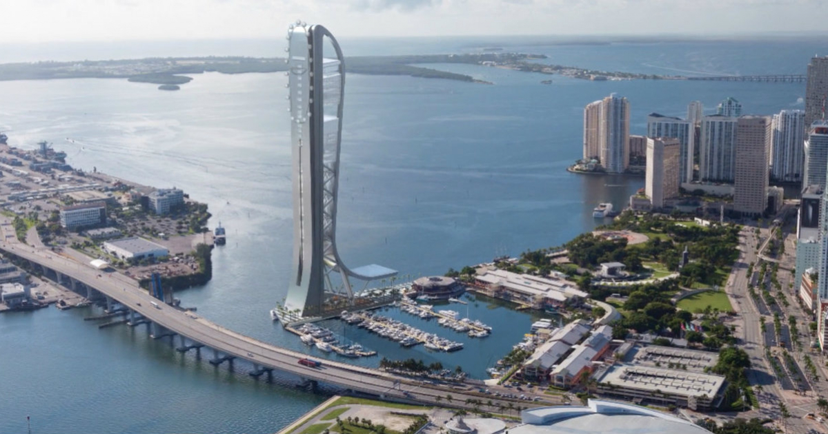 Montaje digital que muestra cómo quedaría el edificio © Facebook/Skyrise Miami