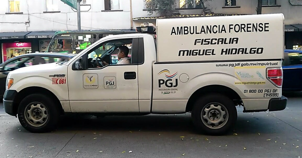Ambulancia Forense de México © Twitter/Jorge Becerril