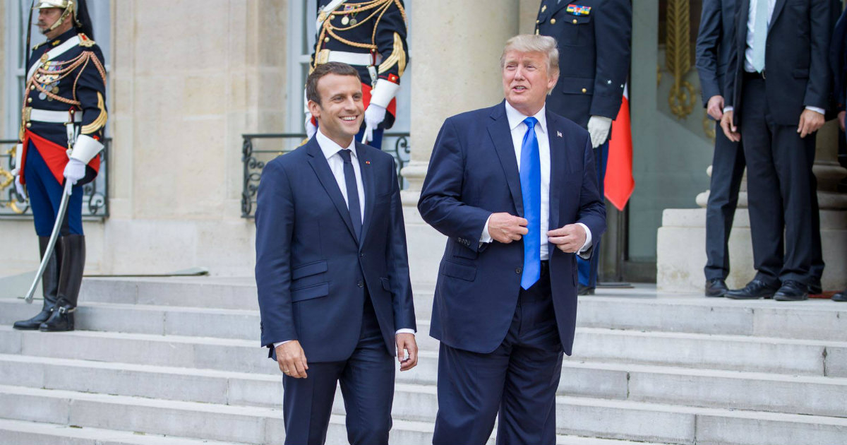 Enmanuel Macron (i) y Donald Trump (d) © Wikimedia