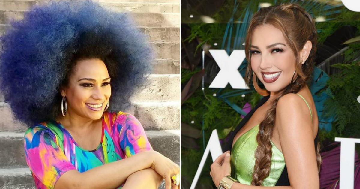 Aymée Nuviola y Thalía, presentadoras de los Latin Grammy 2018 © Instagram / Aymée Nuviola y Thalía