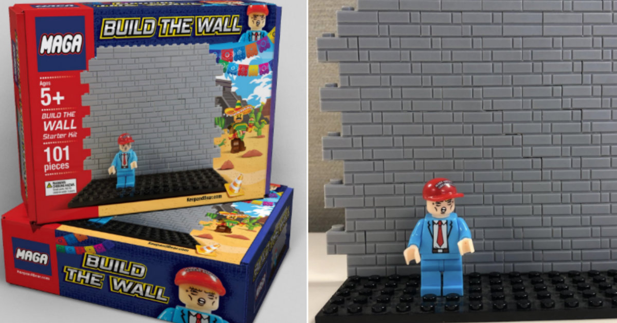 Controversial juguete para "construir el muro" © Capturas de la venta en keepandbear