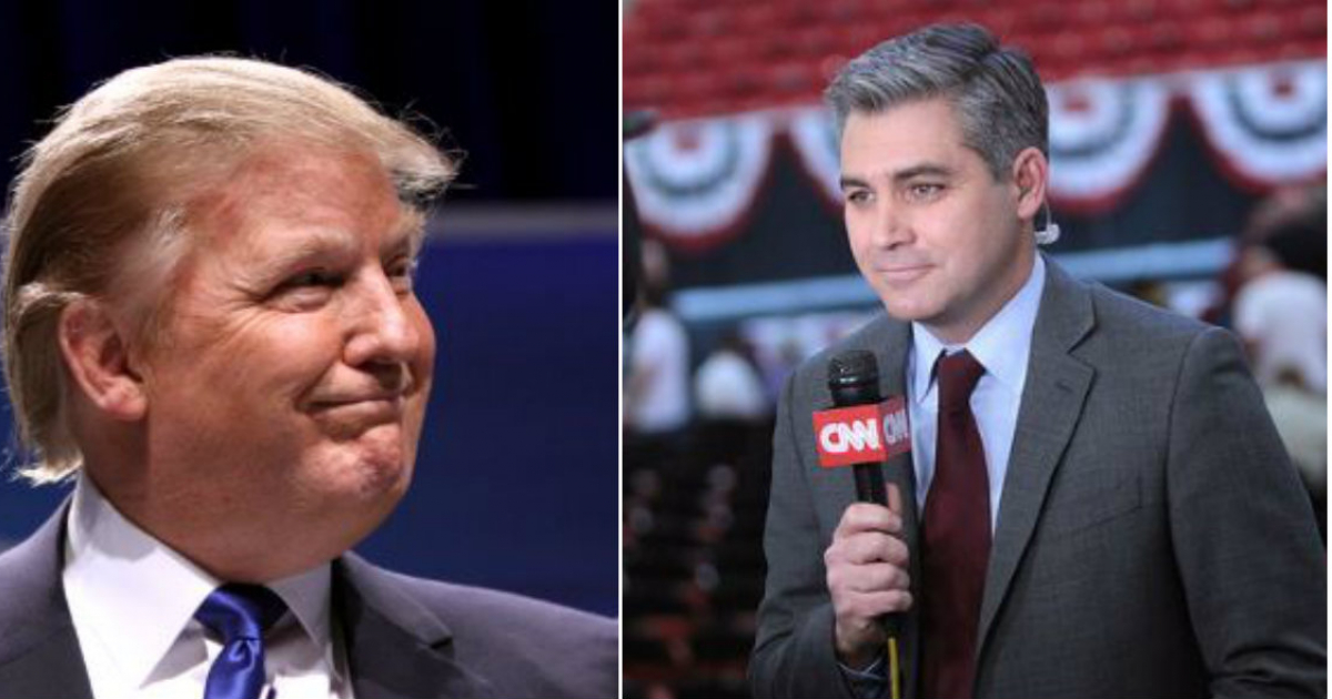 Donald Trump (i) y Jim Acosta (d) © Collage Wikimedia/Flickr/Gage Skidmore