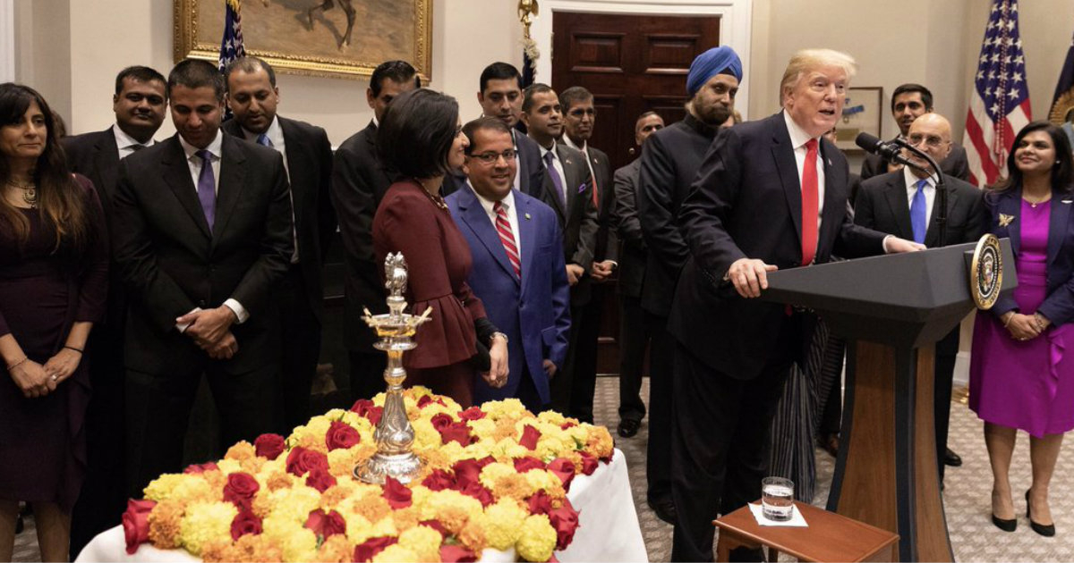 El presidente Trump, durante una recepción en la Casa Blanca. © Donald Trump / Twitter