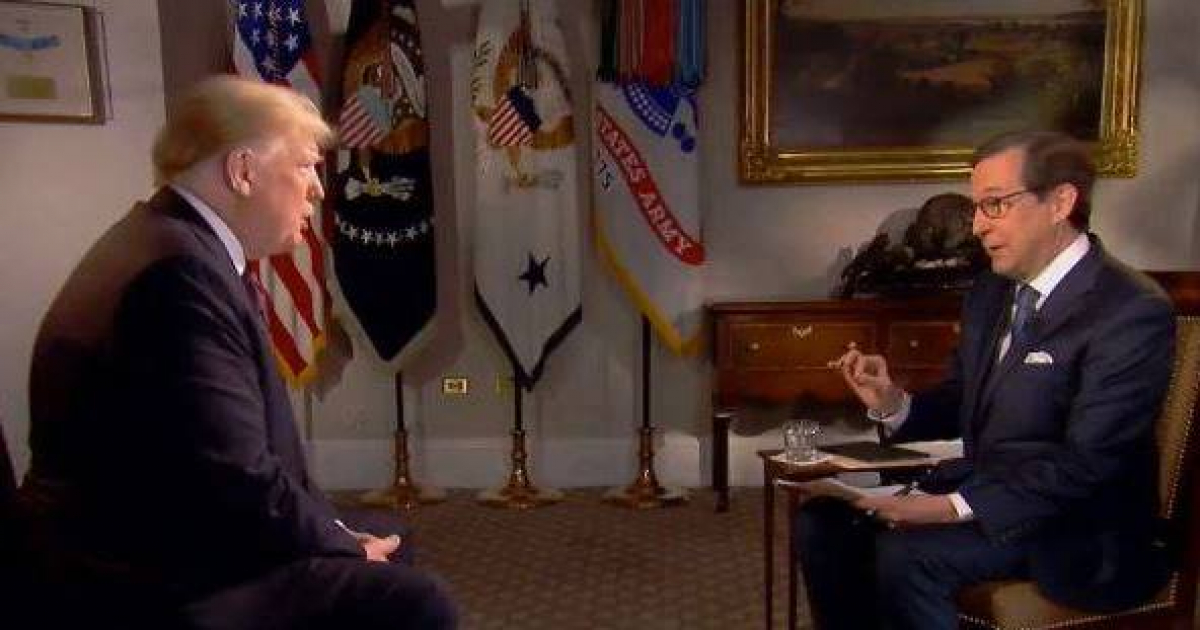 Fox News entrevista al presidente de EE.UU, Donald Trump © Captura de video / Fox News