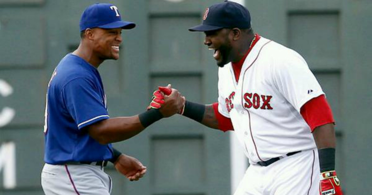 Beltré (a la izquierda) junto a otro latino gigantesco, su compatriota David Ortiz. © Adrián Beltré/Twitter.