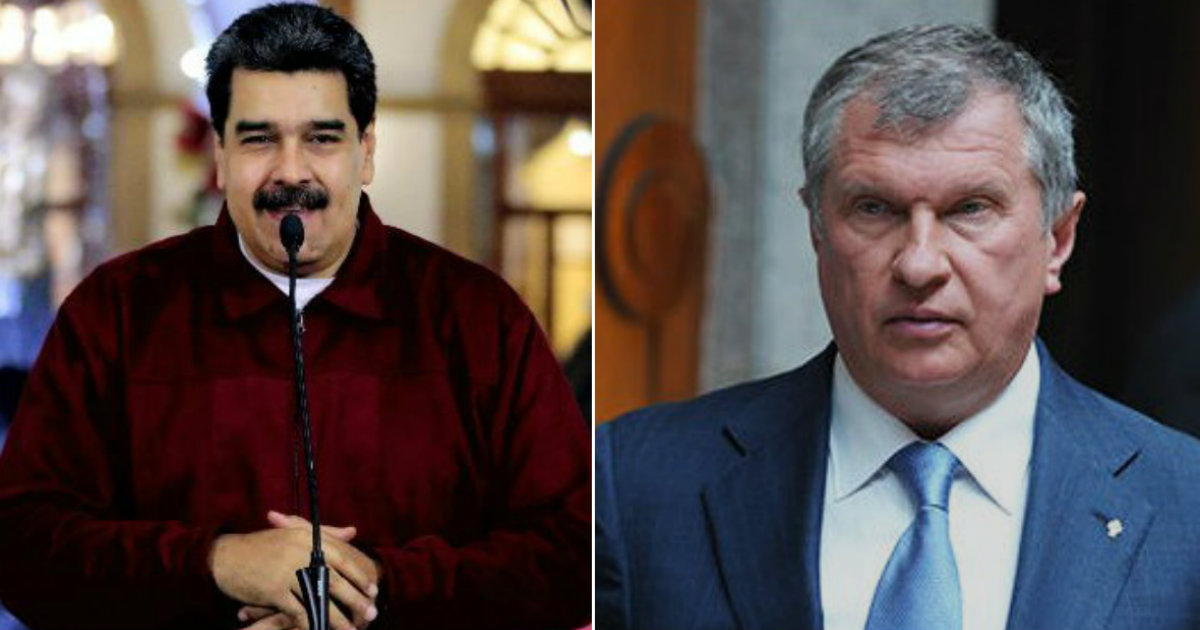 Nicolás Maduro e Igor Sechin. © Maduro-Twitter / Wikipedia.