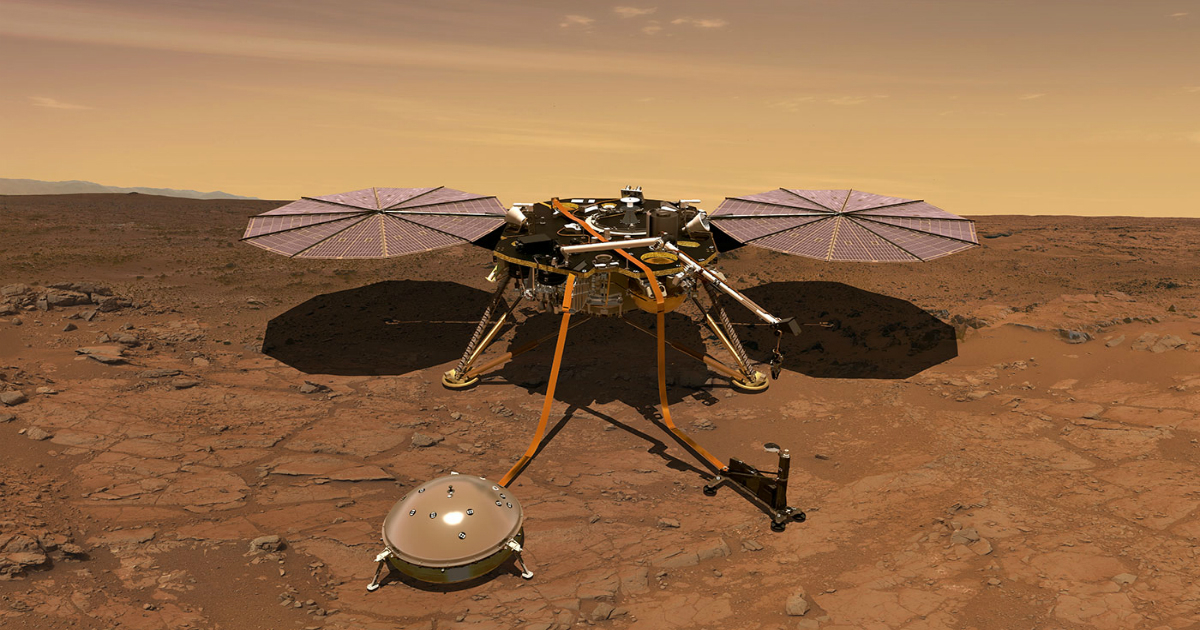 Conceptulización del InSight en Marte © InSight / NASA/JPL-Caltech