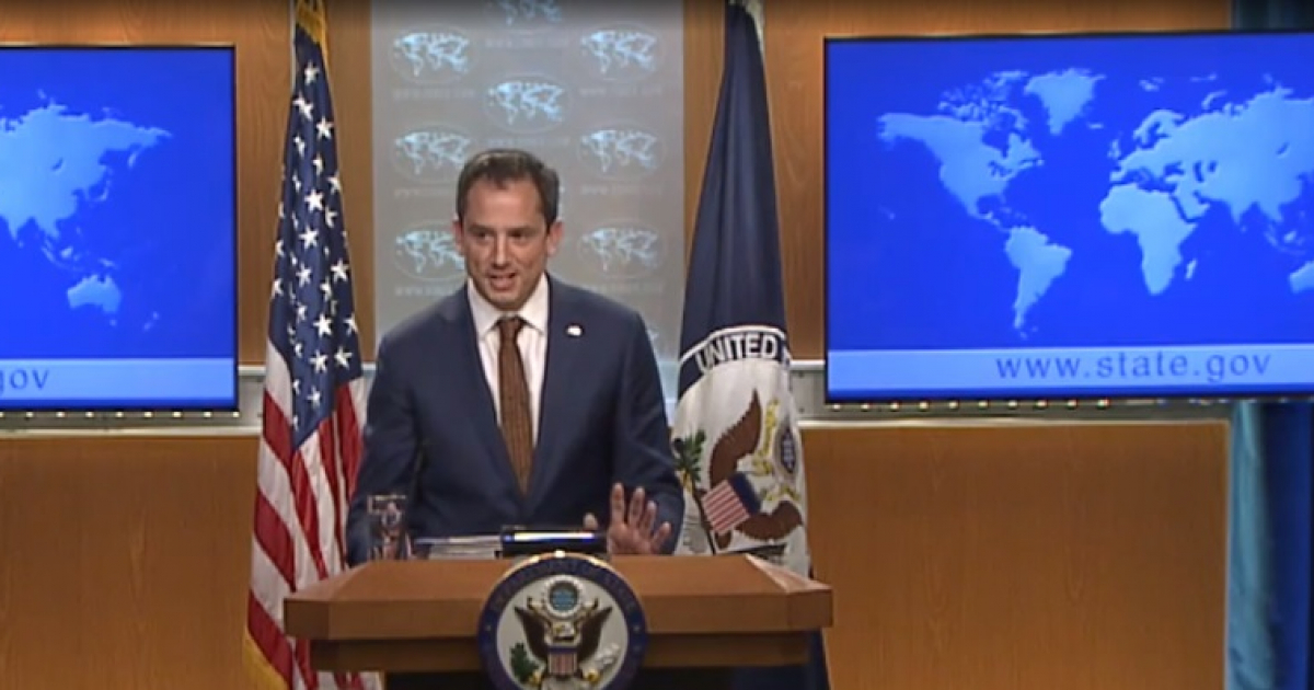 El portavoz del Departamento de Estado Robert Palladino comparece ante la prensa © U.S. Department of State