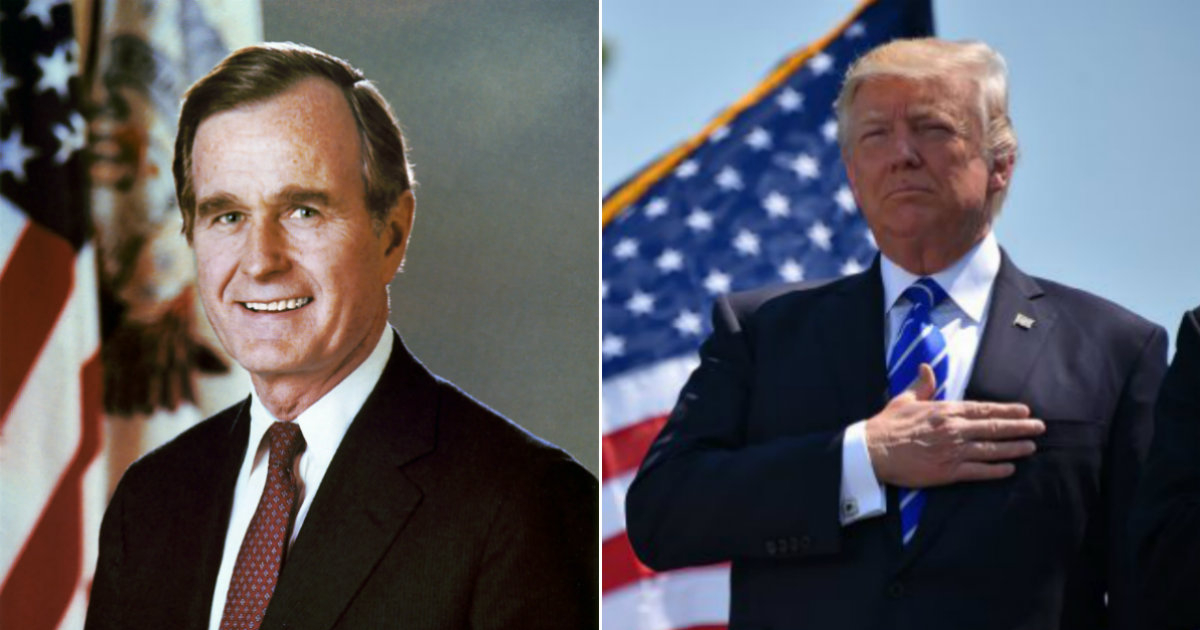 George H.W. Bush y Donald Trump © Wikipedia / coastguard.dodlive.mil
