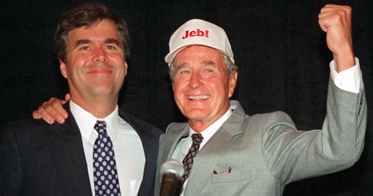 Jeb Bush y su padre © Twitter / @JebBush