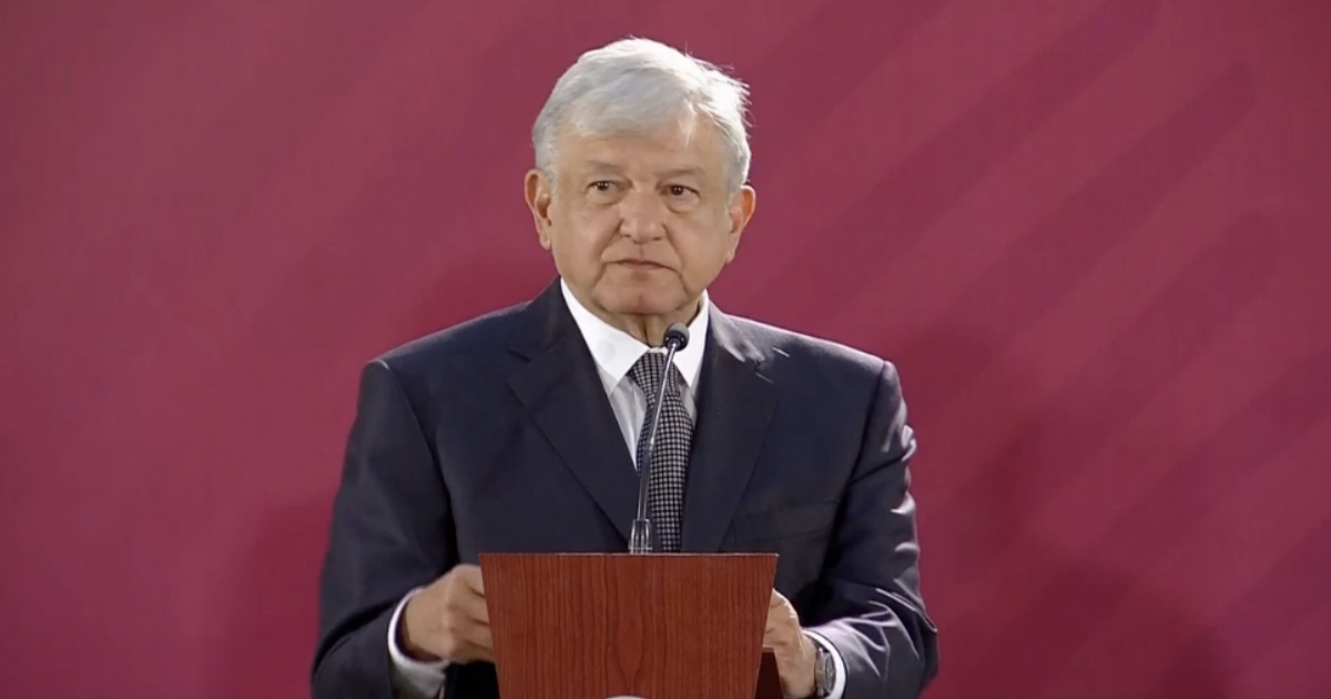López Obrador, en su primera conferencia como presidente de México. © Twitter / Gobierno de México