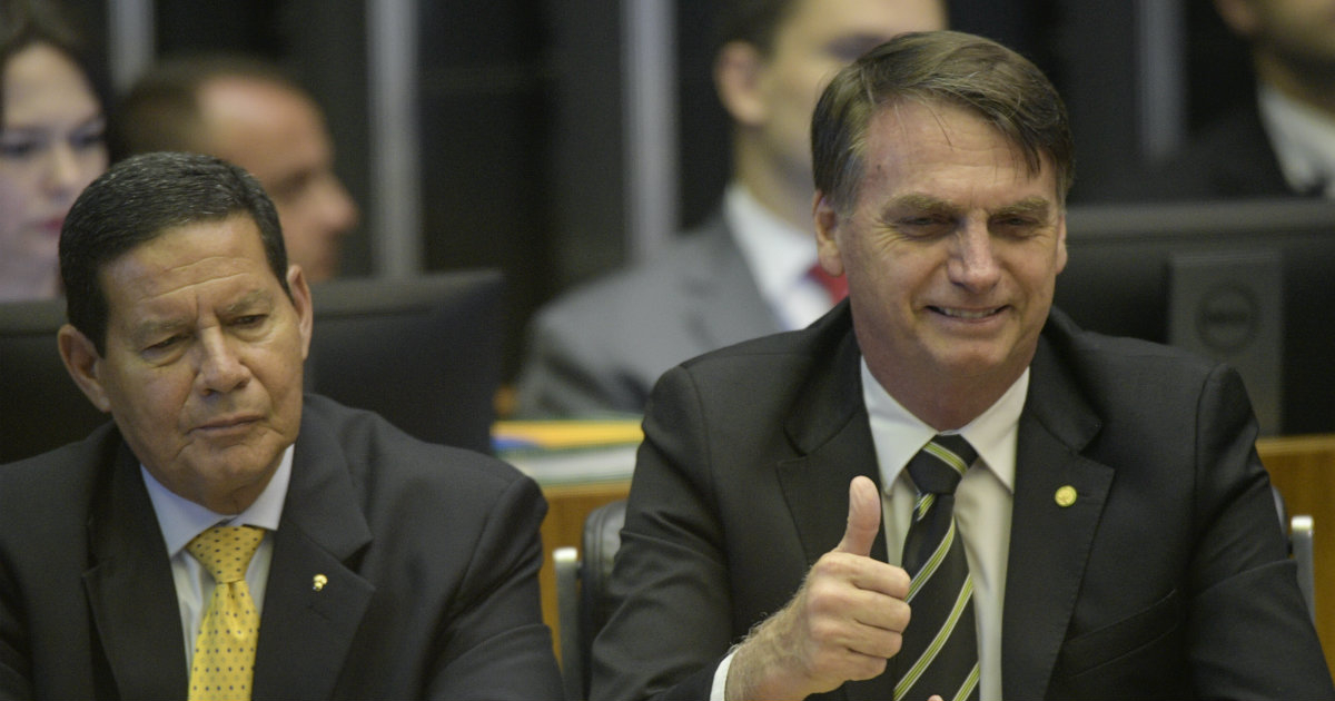 Hamilton Mourao y Jair Bolsonaro comparecen juntos en una imagen de archivo © Wikimedia Commons 