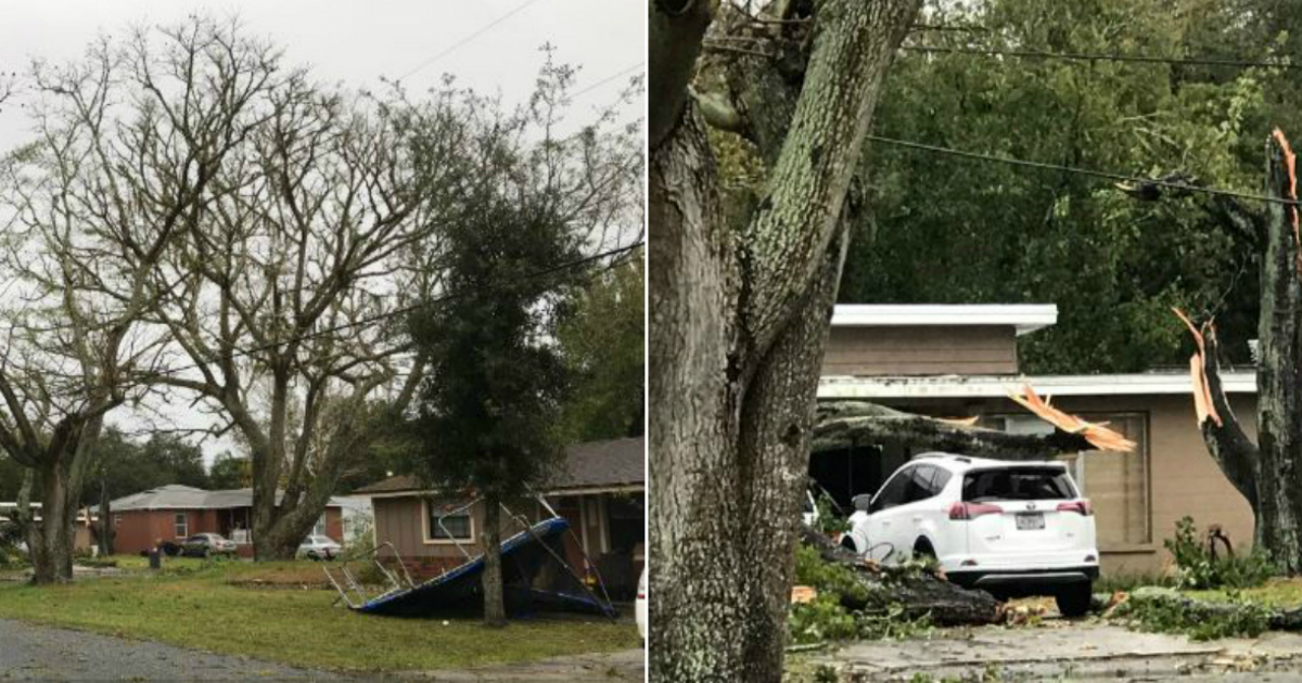 Tornado en New Port Richey © Twitter / @coreydierdorff