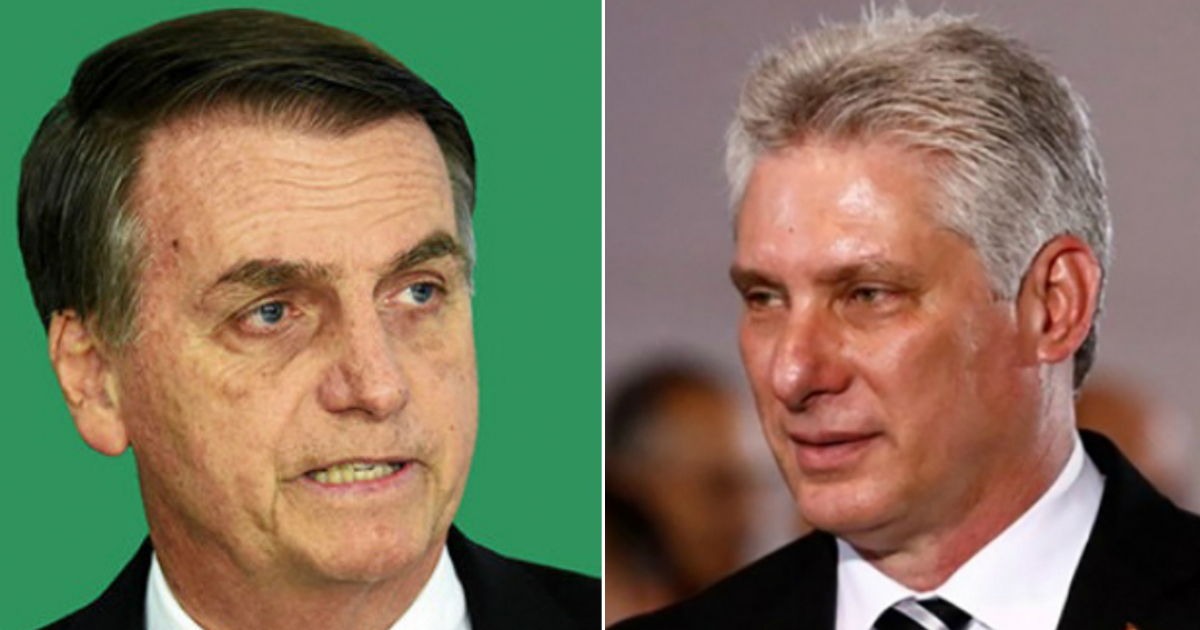 Jair Bolsonaro y Miguel Díaz-Canel © Twitter del mandatario / Cubadebate