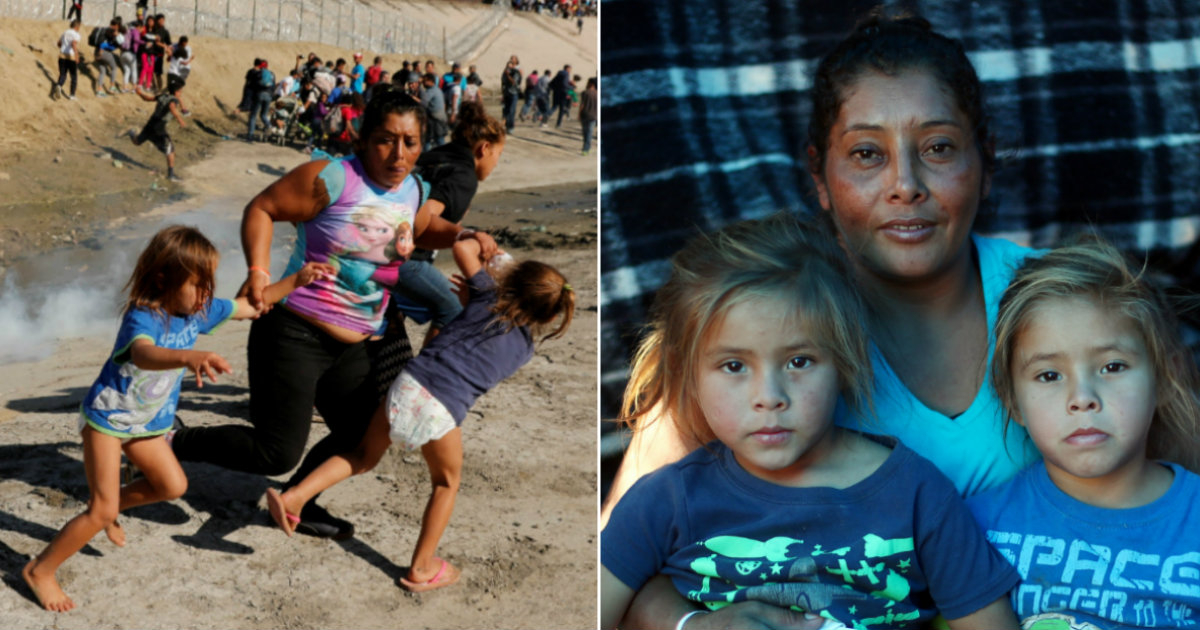 María Meza y sus hijos. © Reuters / Kim Kyung-Hoon