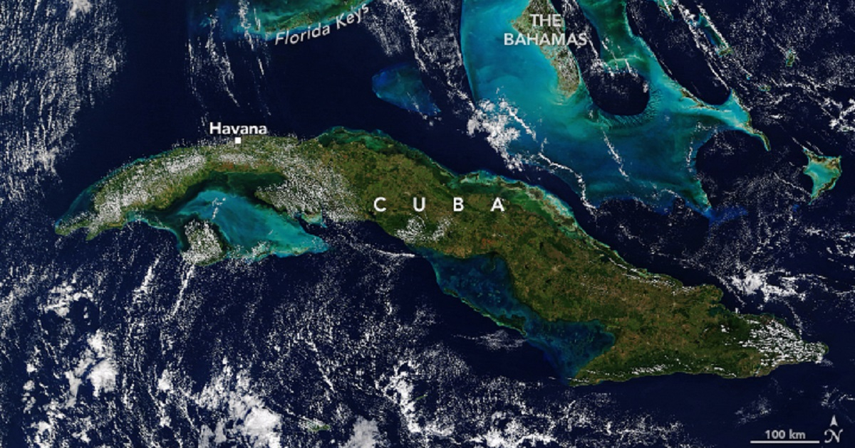 Foto satelital de Cuba © NASA