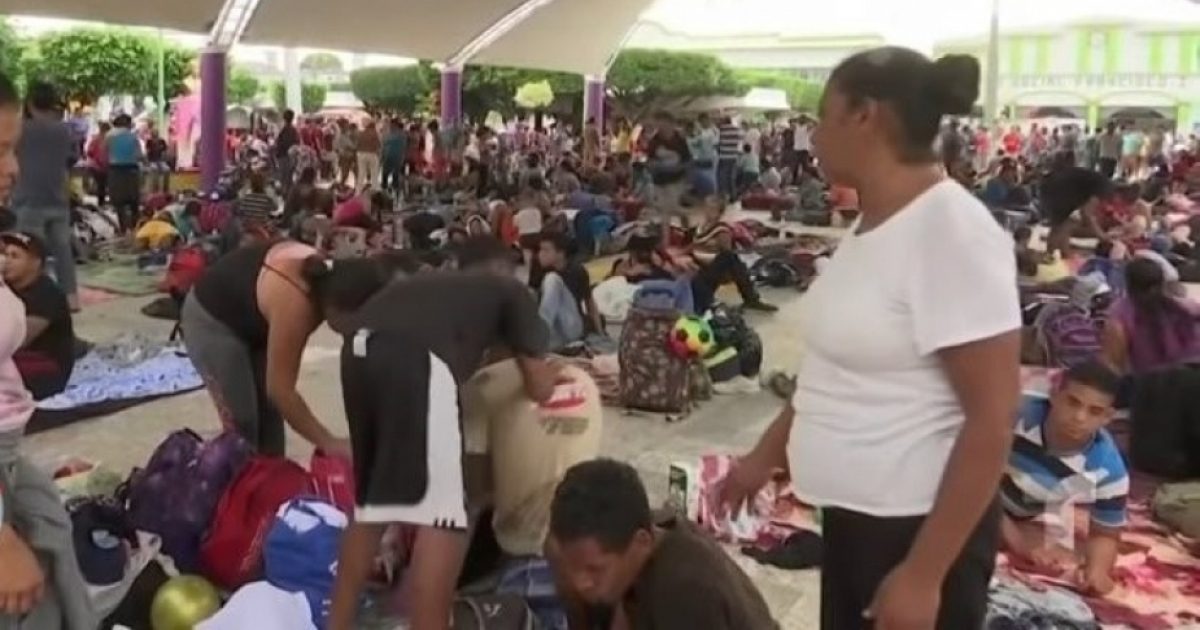 Centro de refugiados de migrantes centroamericanos © Captura de video en Youtube