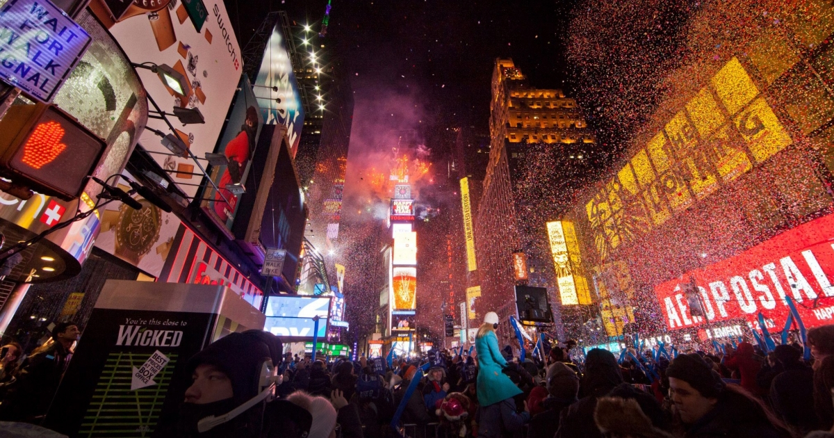 Fiesta de víspera de año nuevo en Times Square. © Wikimedia Commons