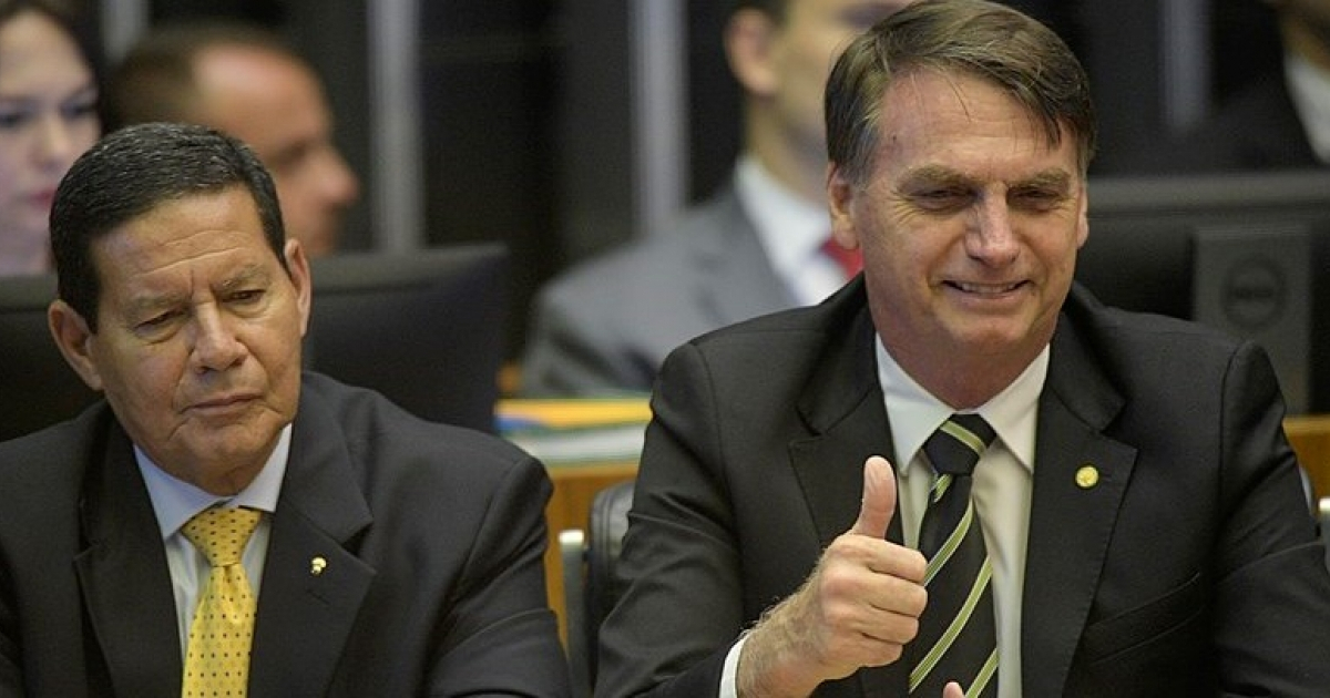 Jair Bolsonaro junto a su vicepresidente, Hamilton Mourão. © Wikimedia Commons