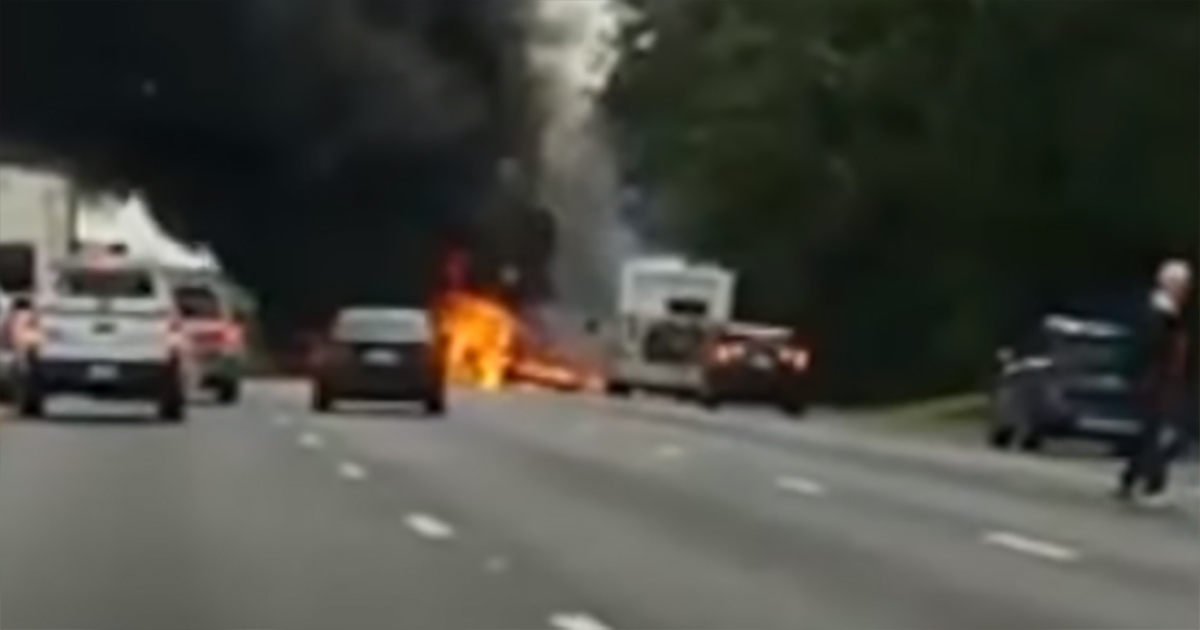 Escena del accidente © Captura de video YouTube