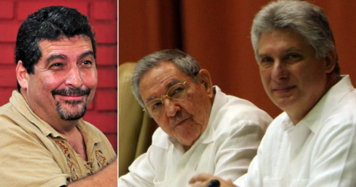 Iroel Sánchez, Raúl Castro y Miguel Díaz-Canel. © Cubadebate.